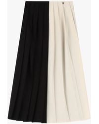 Dixie - Gonna Lunga A Pieghe Con Motivo Colorblock - Lyst