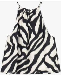 Dixie - Top Imprimé Animal Sans Manches Col Halter - Lyst