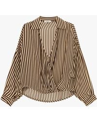 Dixie - Chemise Rayée À Col Classique Et Décolleté En V - Lyst