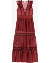 Dixie - Vestito Lungo Con Dettagli A Balze - Lyst