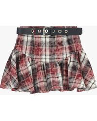 Dixie - Gonna Corta Stampata Con Cintura E Balza - Lyst