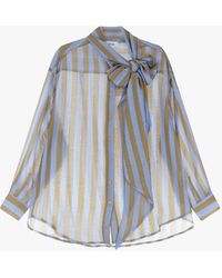 Dixie - Camicia A Righe Con Fiocco - Lyst