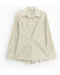 Dixie - Chemise Rayée À Col Classique Et Ourlet Asymétrique - Lyst