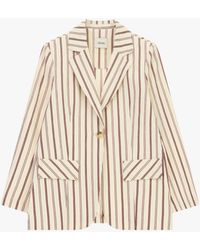 Dixie - Blazer Rayé Avec Poches Frontales Et Fermeture À Boutons - Lyst