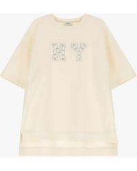 Dixie - Felpa Con Maniche Corte E Stampa - Lyst