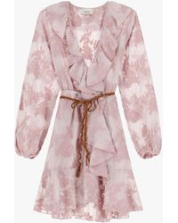 Dixie - Robe Courte Imprimée Avec Ceinture - Lyst