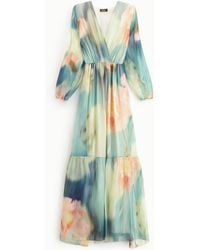 Dixie - Robe Longue Imprimée À Encolure En V - Lyst