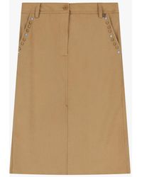 Dixie - Gonna Midi Effetto Suede Con Dettagli Metallici - Lyst