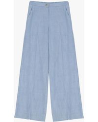 Dixie - Pantaloni Effetto Denim Ampi A Vita Alta - Lyst