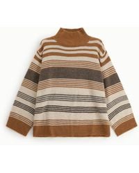 Dixie - Pull À Rayures Col Roulé Manches Longues - Lyst