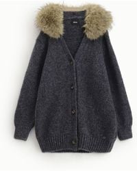 Dixie - Cardigan Lungo Con Bottoni E Collo - Lyst