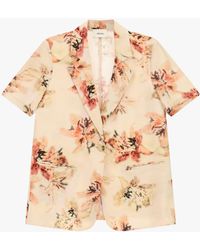 Dixie - Blazer A Maniche Corte Stampa Floreale - Lyst