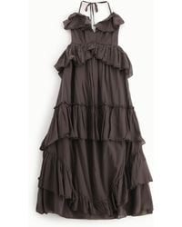 Dixie - Abito Lungo Con Balze E Spalline - Lyst