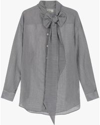 Dixie - Camicia A Righe Con Fiocco - Lyst
