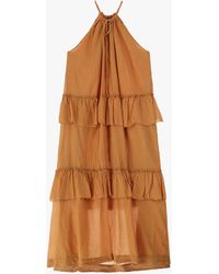 Dixie - Abito Lungo Con Balze E Spalline - Lyst