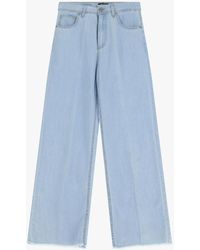 Dixie - Jeans A Gamba Larga Con Vita Alta E Orlo Vivo - Lyst