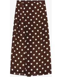 Dixie - Jupe Longue Taille Haute À Pois Imprimés - Lyst