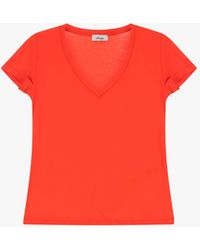 Dixie - T-Shirt À Col V Et Manches Courtes - Lyst