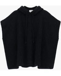 Dixie - Poncho Maille À Capuche Et Cordon - Lyst