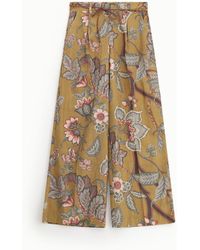 Dixie - Pantalons Palazzo Motif Fleuri Taille Haute - Lyst