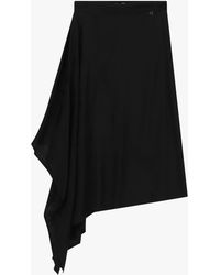 Dixie - Jupe Asymétrique Taille Haute À Drapé - Lyst