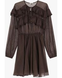 Dixie - Vestito Corto Con Maniche Lunghe Fluenti - Lyst