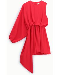 Dixie - Robe Courte Asymétrique À Manche Longue - Lyst