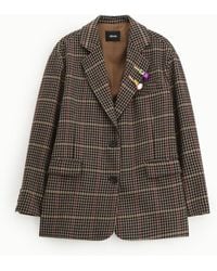 Dixie - Blazer À Carreaux Avec Poches Plaquées Et Boutons - Lyst