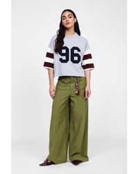 Dixie - Pantaloni A Gamba Larga Con Vita Alta E Cordino - Lyst