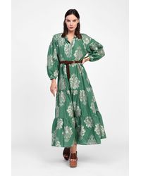 Dixie - Robe Longue Imprimée Avec Boutons - Lyst