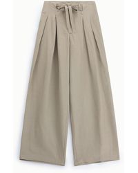Dixie - Pantalon Palazzo Taille Haute Avec Pinces Et Ceinture - Lyst