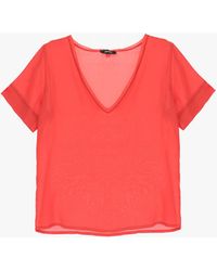 Dixie - T-Shirt À Manches Courtes Et Col V - Lyst