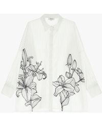 Dixie - Camicia A Righe Con Stampa Floreale E Maniche Lunghe - Lyst
