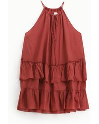 Dixie - Abito Corto Con Balze E Spalline - Lyst