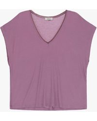 Dixie - T-Shirt À Col V Et Manches Courtes - Lyst
