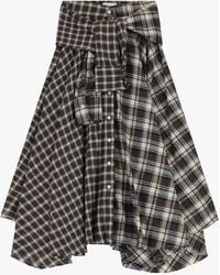 Dixie - Gonna Lunga A Vita Alta Con Motivo Scozzese E Cintura Annodata - Lyst