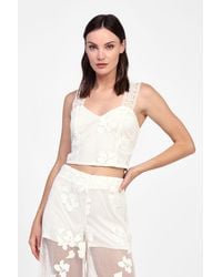 Dixie - Top Con Spalline E Motivo Floreale - Lyst