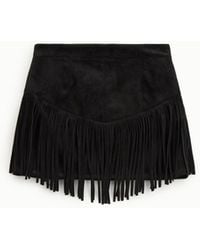 Dixie - Gonna Corta Con Frange E Vita Alta - Lyst