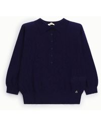 Dixie - Pull-Over À Col Chemise Et Boutons Devant - Lyst