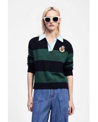 Dixie - Maglione A Righe Con Colletto - Lyst