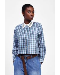 Dixie - Camicia A Quadri Con Colletto Decorato - Lyst