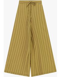 Dixie - Pantalon Palazzo À Rayures Taille Haute Avec Ceinture - Lyst