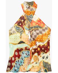Dixie - Top Imprimé Patchwork Sans Manches Col Halter - Lyst