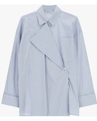 Dixie - Camicia A Righe Con Collo Classico E Abbottonatura Asimmetrica - Lyst