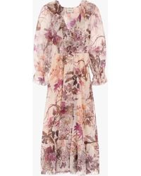 Dixie - Robe Mi-Longue À Motifs Floraux - Lyst