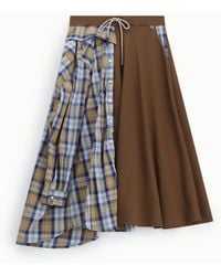 Dixie - Gonna Midi Patchwork Con Fantasia A Quadri - Lyst