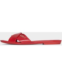 dkny red sandals