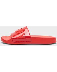 red dkny slides