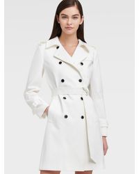 DKNY Belted Trench Coat - White