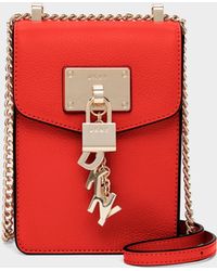 DKNY Leather Asha Mini North South Crossbody Handbag | Lyst